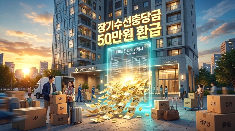 아파트 장기수선충당금 반환받는 법: 전월세 세입자 이사 시 50만 원 돌려받는 절차와 수선유....