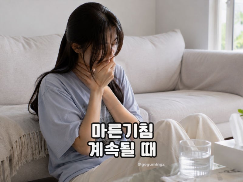 마른기침 계속되는 이유 원인과 가래 증상 마른 기침 멈추는법