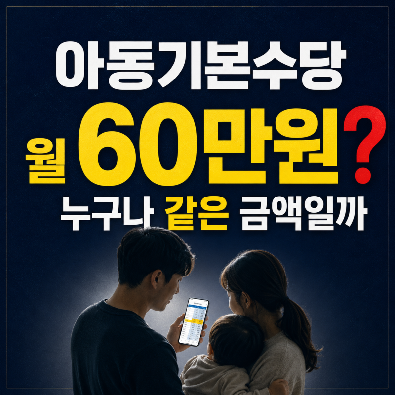 아동기본수당 월 60만원, 12살까지 같은 금액일까?｜나이·지역·보육에서 갈립니다
