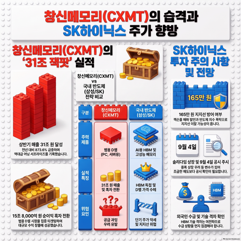 오늘 SK하이닉스 주가 창신메모리 31조 잭팟에 165만 원 깨질까? 월요일 증시 악재 대응법