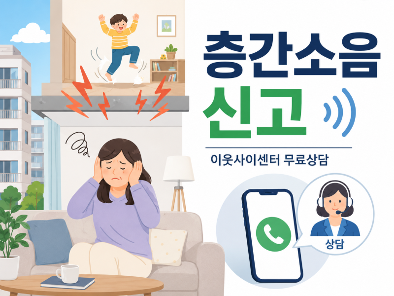 층간소음 신고 방법｜이웃사이센터 무료 상담·소음측정, 오피스텔도 가능