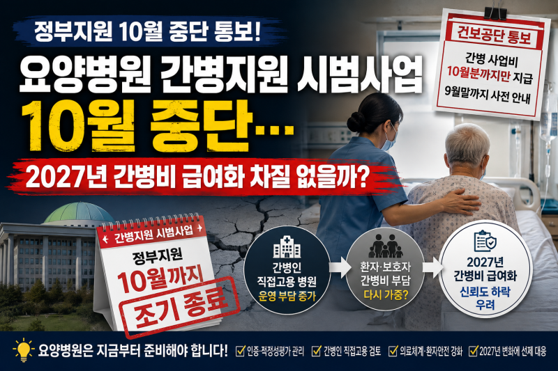 요양병원 간병지원 시범사업 중단