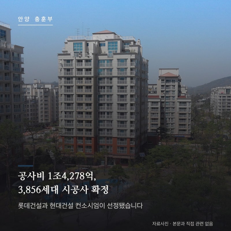 안양 충훈부 공공재개발 총정리 : 공사비 1조4,278억, 3,856세대 시공사 선정
