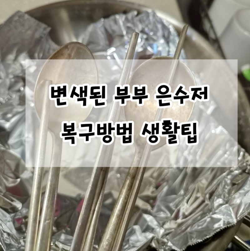 변색된 부부 은수저 복구 방법 생활팁 3