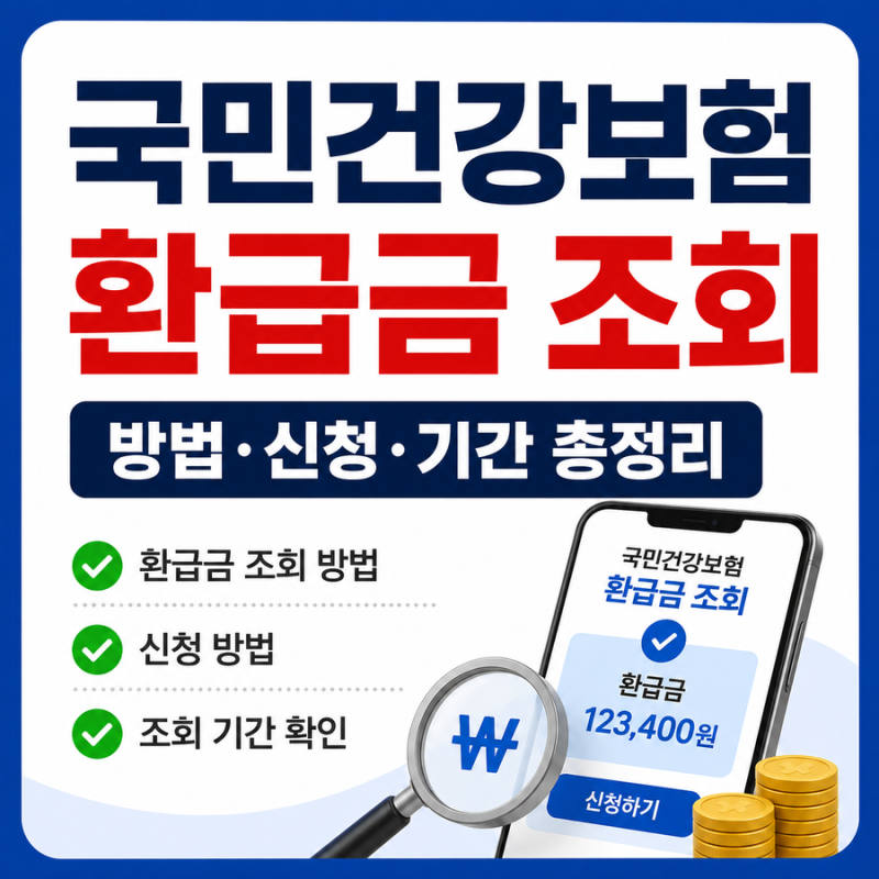 국민건강보험 환급금 조회 방법, 신청 방법과 조회 기간