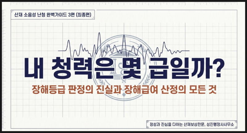 [ 산재 소음성 난청 완벽가이드 ] (3편 최종편) 장해등급과 장해급여, 청력손실 몇 dB이면 몇 ....