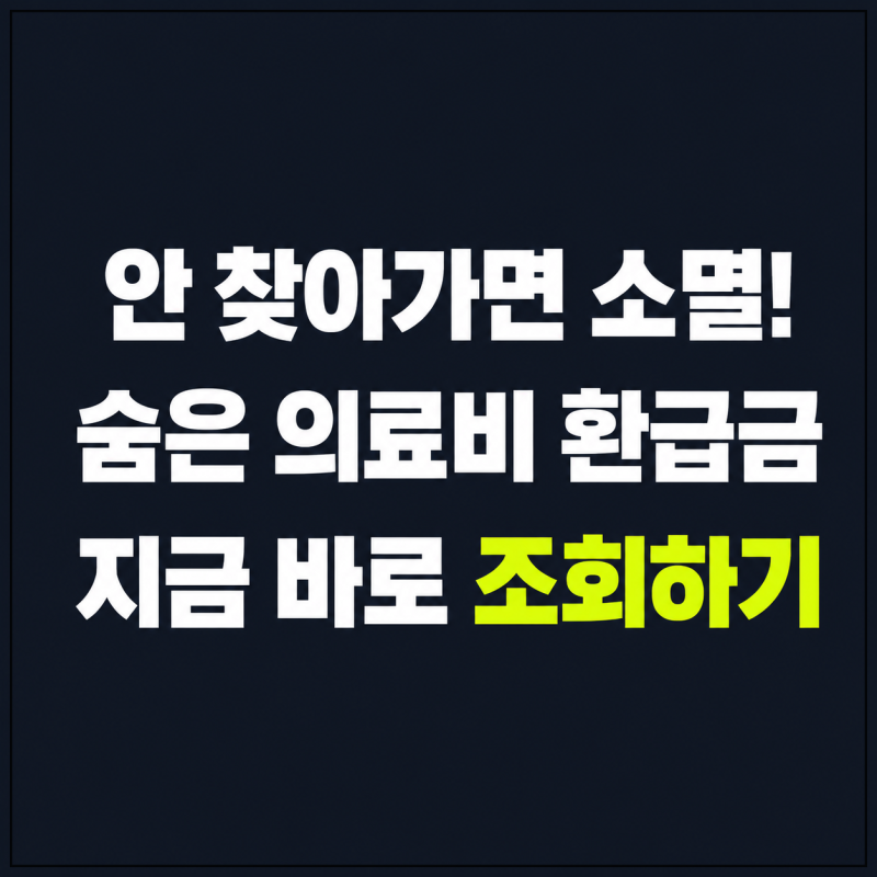 "안 찾아가면 소멸합니다" 건강보험공단 의료비 본인부담상한액 환급금 조회