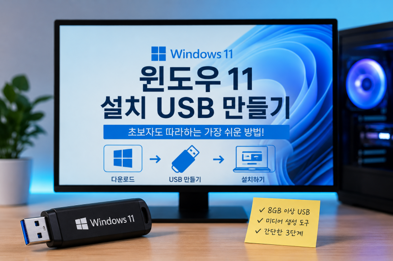 윈도우 11 USB 만들기, 설치 미디어 10분이면 준비 끝!