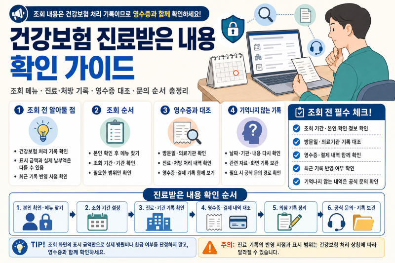 건강보험 진료받은 내용 확인 방법｜병원비·처방내역·오류 신고까지 점검