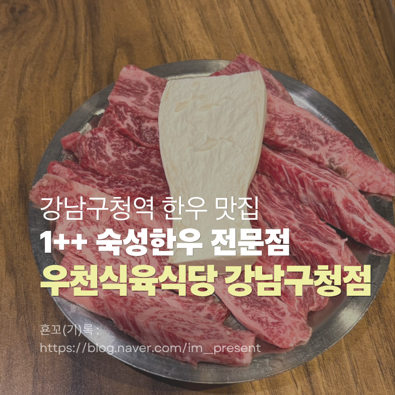 우천식육식당 강남구청점 투뿔한우 강남구청역 점심 맛집 회식 장소 추천