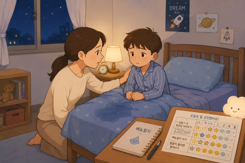 수원 야뇨증, 초등학생인데도 밤에 실수하면 치료해야 할까요?