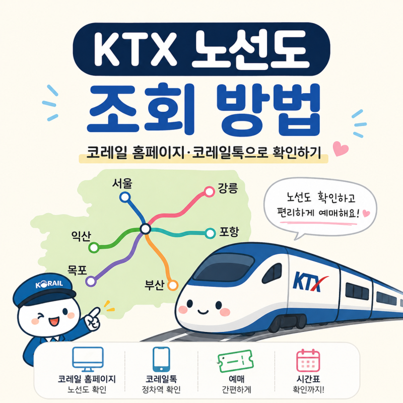 KTX 노선도 조회 방법｜코레일 홈페이지·코레일톡으로 확인하기