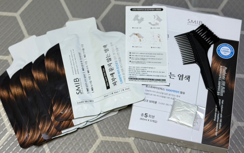 피부에 묻지않는 염색약, 저자극 염색약 추천, 스미브 락토바이오 안묻는 염색약
