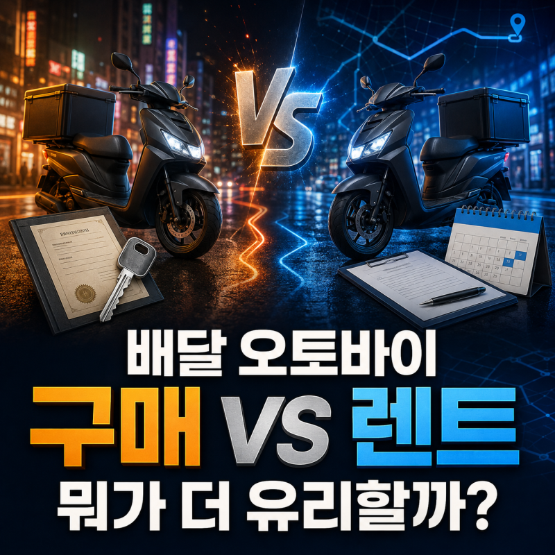# 배달 오토바이, 구매와 렌트 중 무엇이 유리할까?