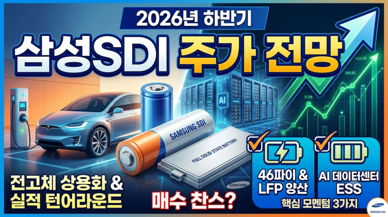 2026년 하반기 삼성SDI 주가 전망 및 핵심 투자 포인트 분석