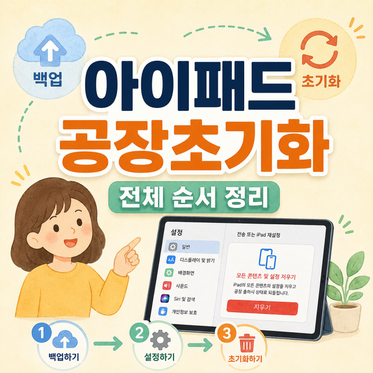 아이패드 공장초기화 방법 | 백업부터 데이터 삭제와 활성화 잠금 해제까지