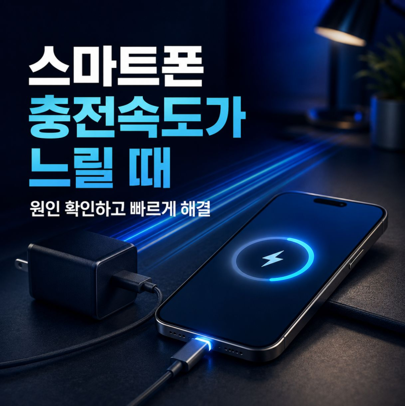 스마트폰 충전속도가 느릴 때 원인 확인하고 빠르게 해결하는 방법