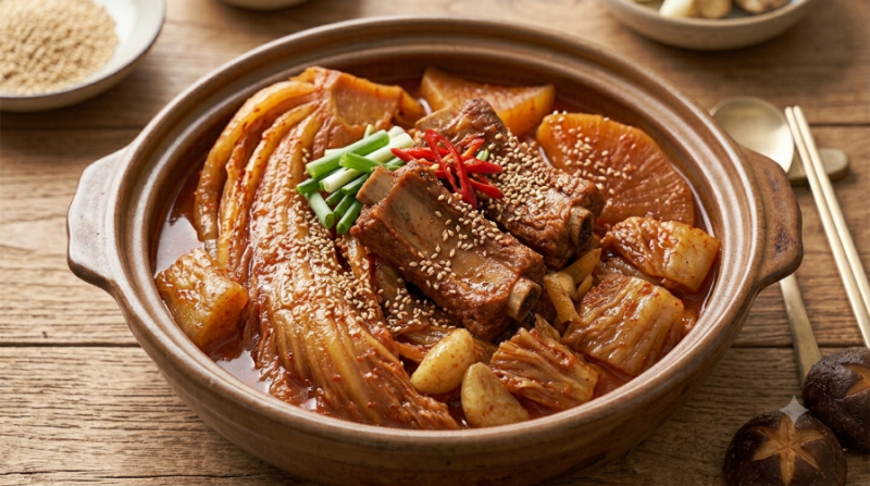 등갈비김치찜 황금레시피 묵은지 넣고 푹 끓여 만든 밥도둑