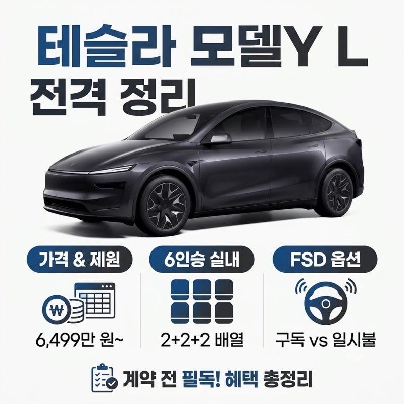 테슬라 모델Y L 가격부터 FSD까지, 계약 전에 정리해본 것들