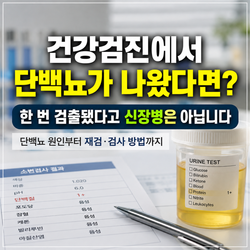 건강검진 소변검사에서 단백뇨가 나왔다면? 한 번 검출됐다고 신장병은 아닙니다