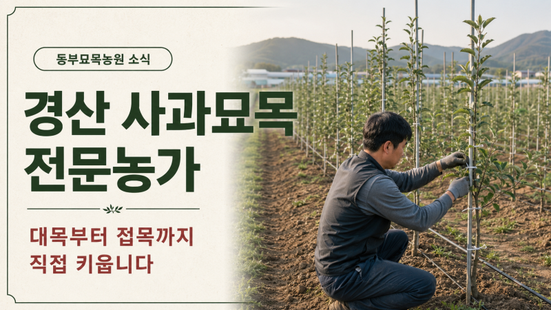 사과묘목 고르는 법 7가지｜경산 동부묘목농원은 대목부터 직접 키웁니다
