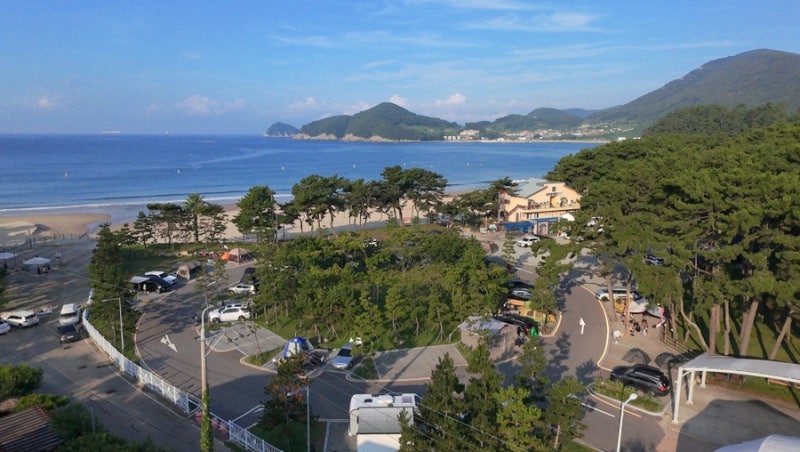 송정솔바람해수욕장 캠핑장ㅣB구역 5·6번 사이트 추천! 상주은모래비치 근처에서 바로 해수....