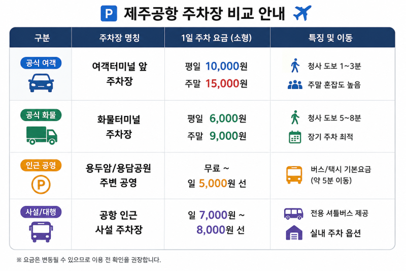 [공항 주차 꿀팁] 제주공항 주차비 70% 절약법! (공식 감면·화물주차장·인근 공영주차장 총정....