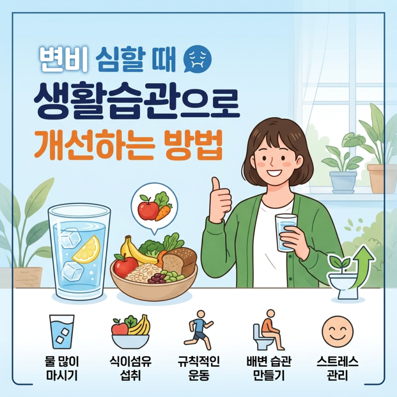변비가 심할 때 생활습관으로 개선하는 방법 7가지｜매일 실천하기 좋은 배변 습관