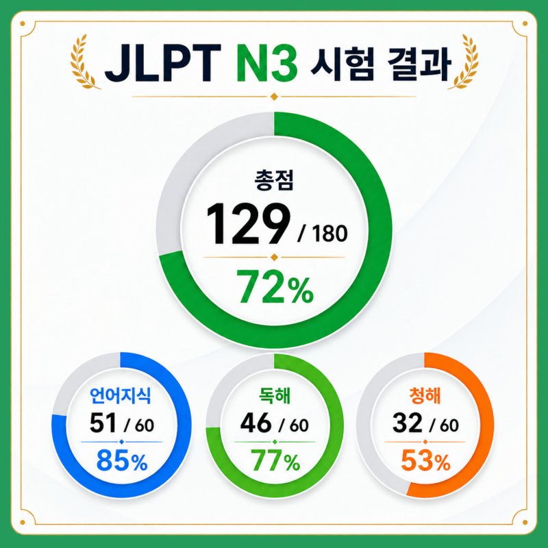 2026 JLPT 시험 결과 N3 합격 무엇이 문제였나?