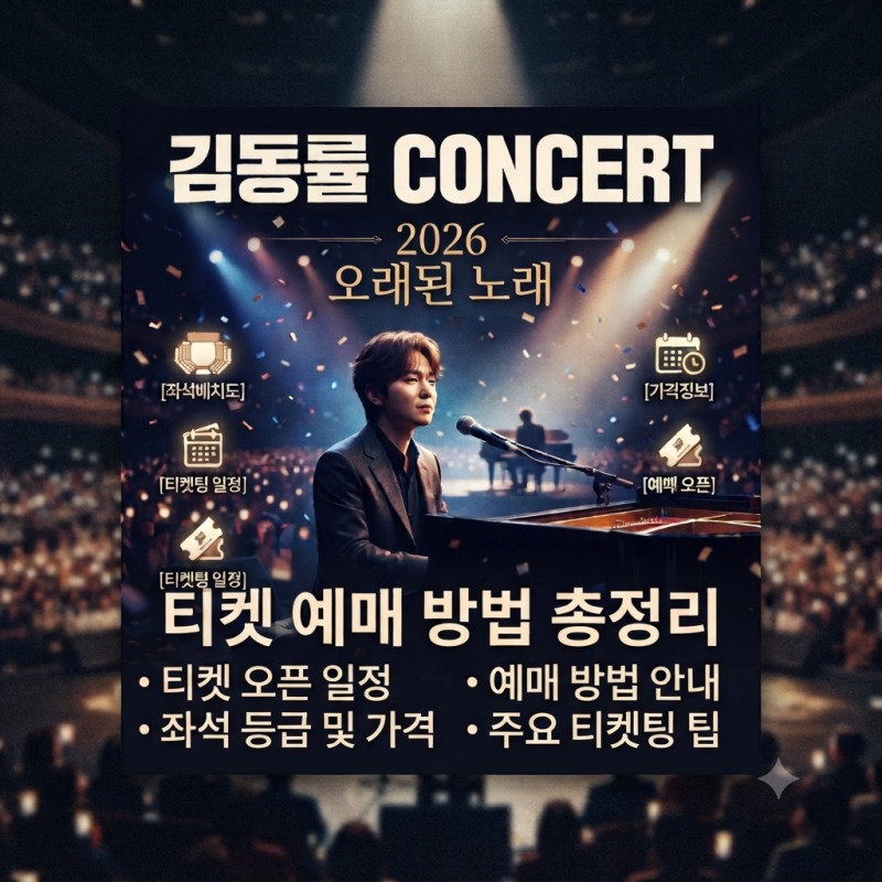 김동률 콘서트 2026 예매 방법, 티켓팅·가격·좌석·일정 총정리
