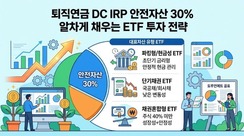퇴직연금 DC IRP 안전자산 30% 알차게 채우는 ETF 투자 전략