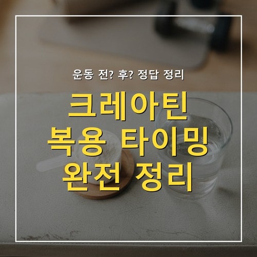 크레아틴 복용 타이밍, 운동 전·후 언제 먹어야 효과적일까?