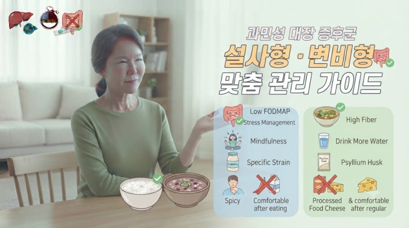 과민성 대장 증후군、 설사형과 변비형 맞춤 관리 가이드