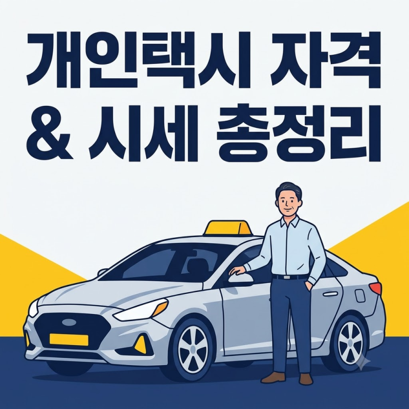 개인택시 자격요건 5년 무사고 기준과 교통안전공단 교육 신청 팁 (전국 시세 비교)