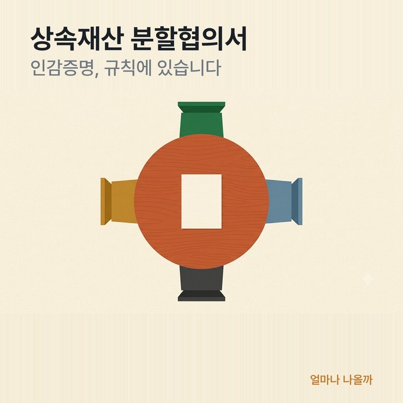상속재산 분할협의서 — 인감증명 면제 조건과 미성년 자녀 특별대리인