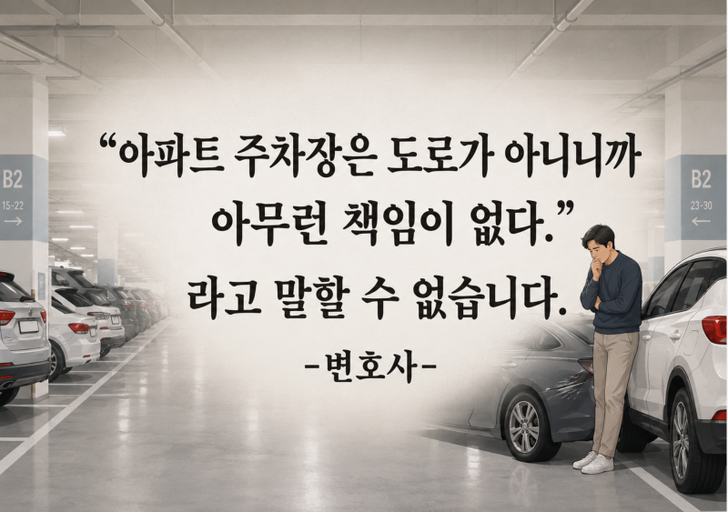 아파트 주차장에서 사고가 나도 도로교통법이 적용될까?