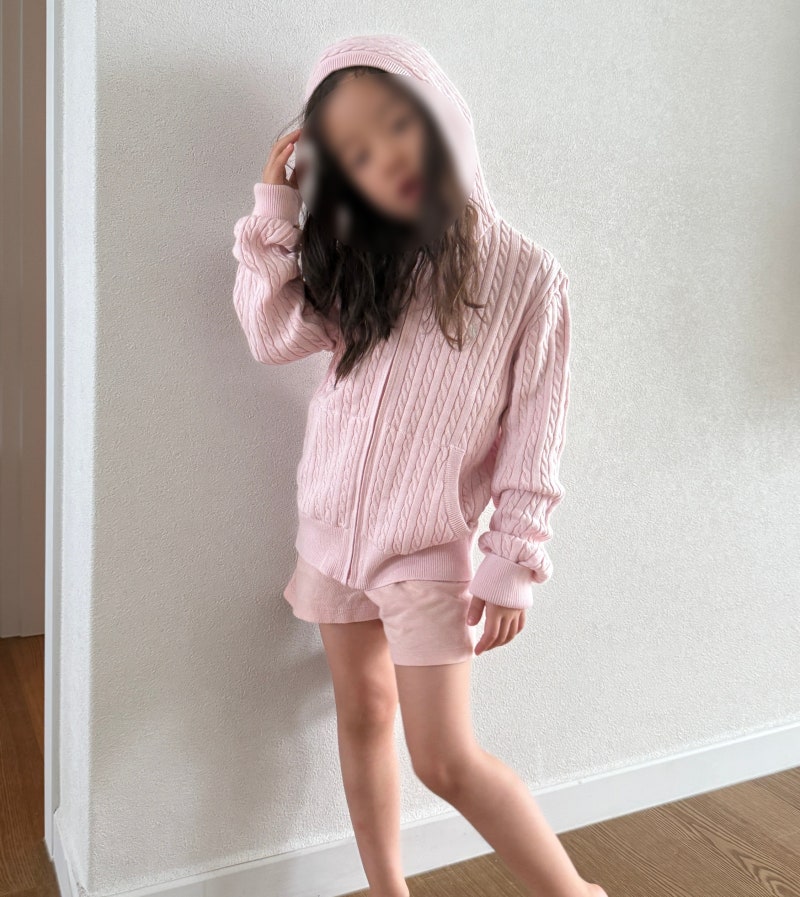 가을옷 준비, 폴로키즈 7사이즈 미니 케이블 코튼 풀 지퍼 후디 후기