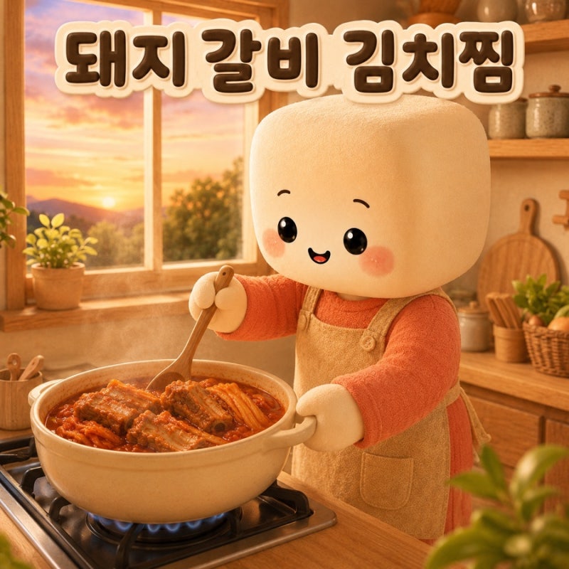 돼지갈비 김치찜 만드는 법, 묵은지 넣고 푹 끓인 집밥 레시피