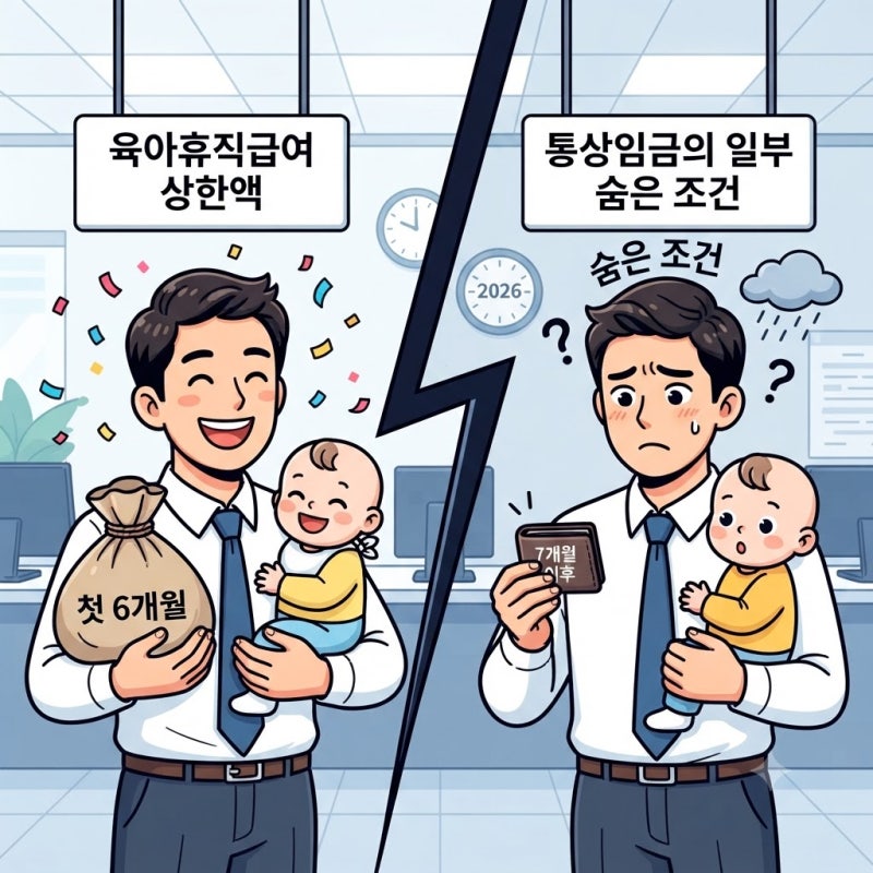 2026 육아휴직급여 계산, 월급보다 크게 갈리는 6개월과 숨은 조건