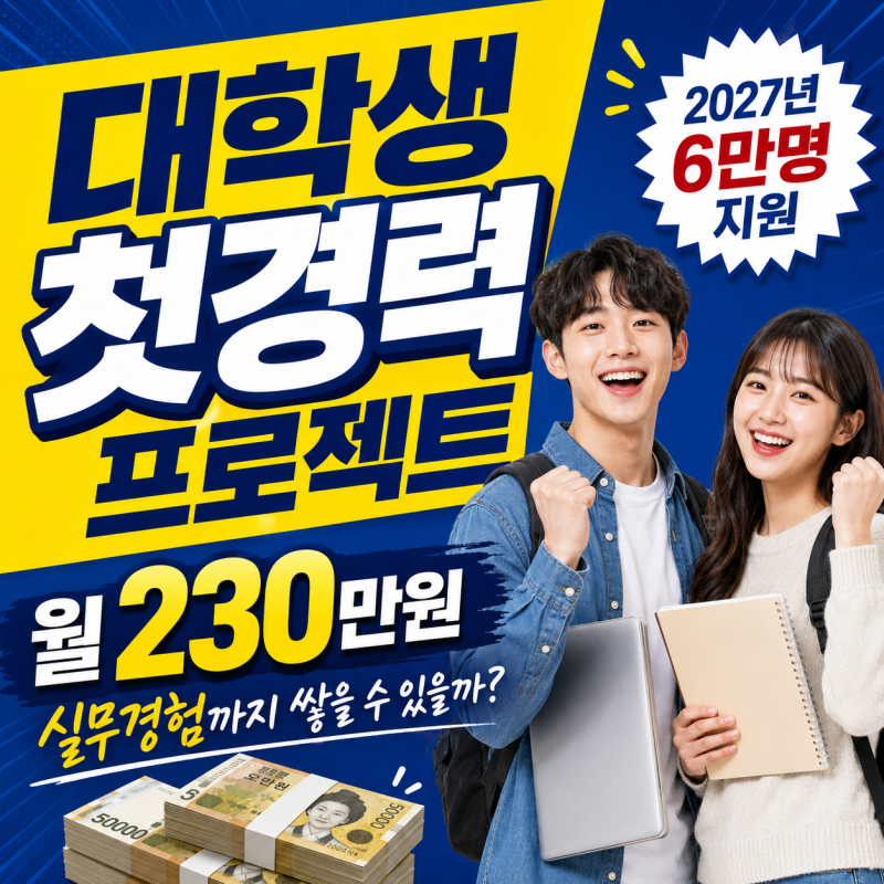 대학생 첫경력 프로젝트 월 230만원, 실무경험까지 쌓을 수 있을까?