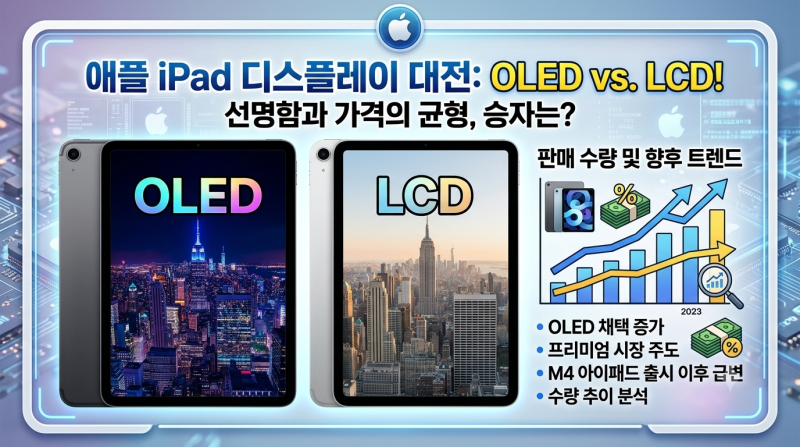 애플 iPad OLED와 LCD 차이｜판매 수량으로 본 향후 아이패드 화면 변화