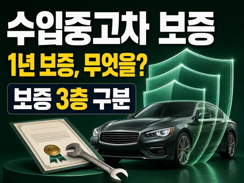 수입중고차 보증 승계: 남은 보증·인증보증·성능보증 구분법