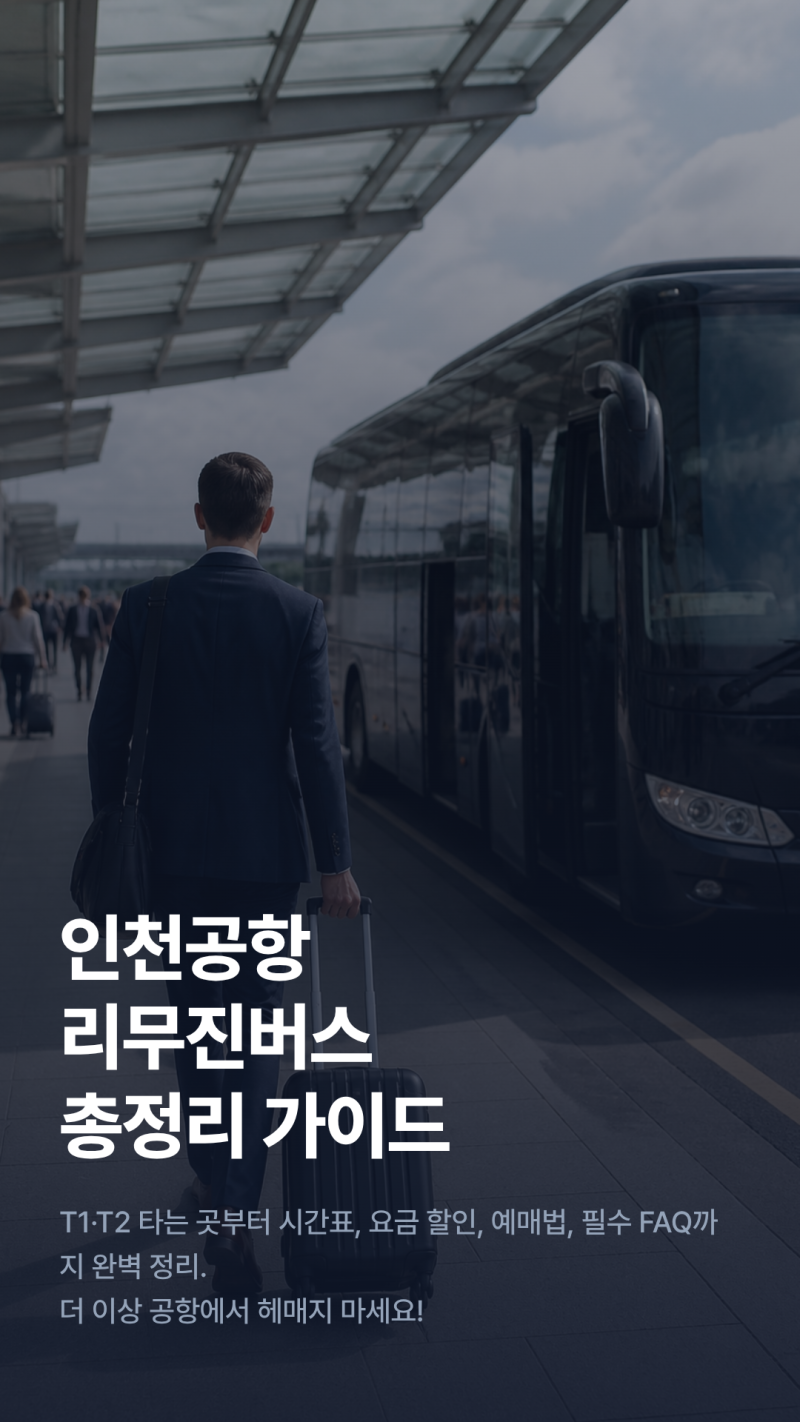 인천공항 리무진버스 T1 T2 타는곳 부터 예매 가격까지 완벽정리