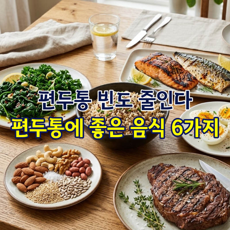 편두통 빈도 줄인다, 편두통에 좋은 음식 6가지