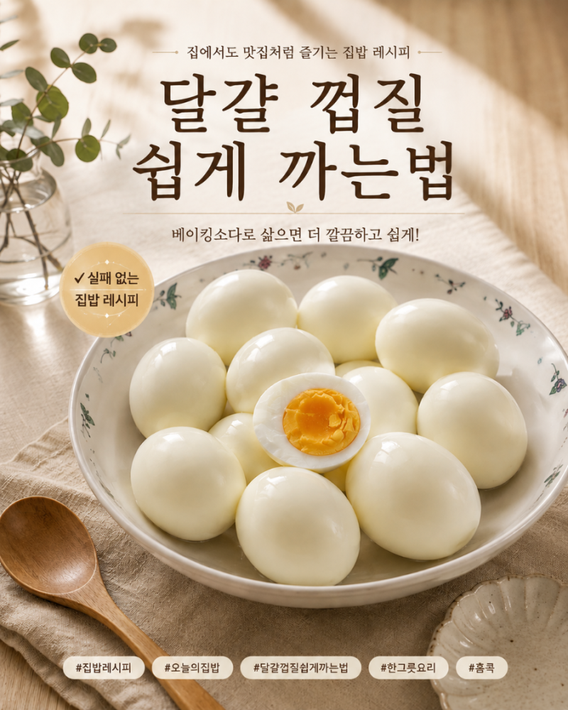 달걀 껍질 쉽게 까는 법 베이킹소다 활용 달걀 삶는 법