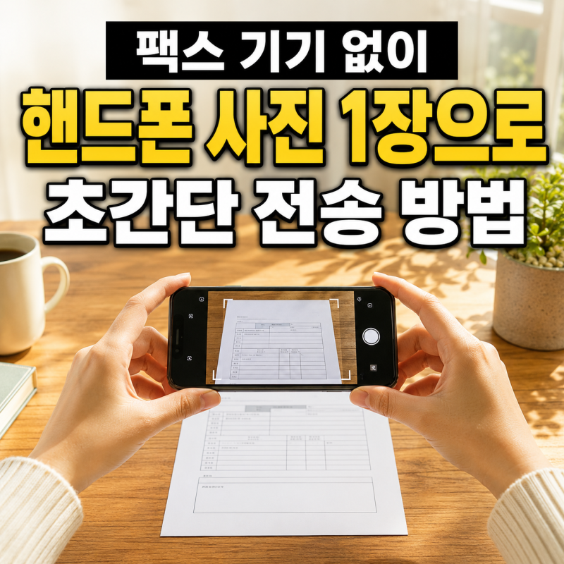 모바일 팩스 보내기 “팩스 없는데” 사진 1장으로
