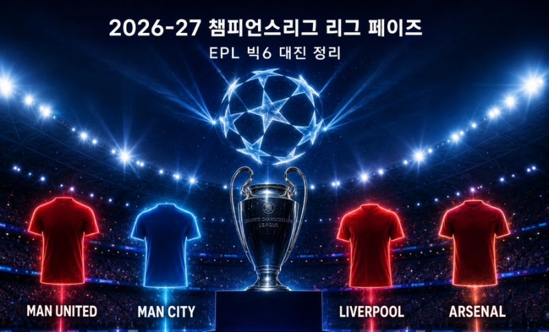 2026-27 챔피언스리그 리그 페이즈 추첨 완료! EPL 빅클럽 대진 총정리