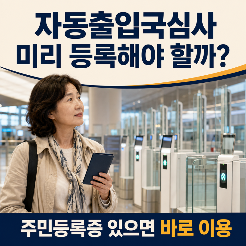 2026 자동출입국심사 등록 꼭 해야 할까?｜주민등록증 있으면 바로 이용