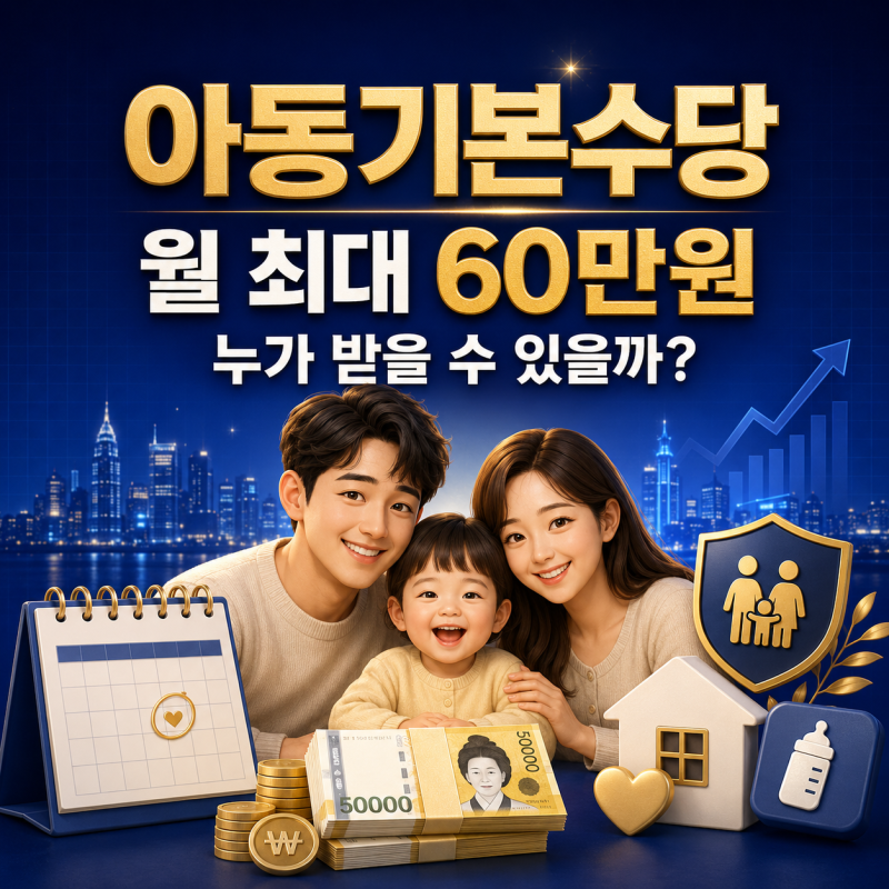 아동기본수당 월 20만원 받는다? 대상·지급액·총수령액 계산