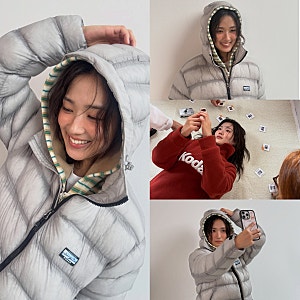김혜윤 코닥 패딩 컬러라마 코델 남녀공용패딩추천